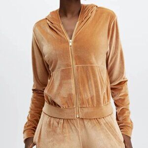 NWT Fabletics Donna Velour Hoodie in Light Honey